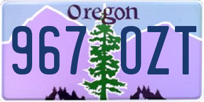 OR license plate 967OZT