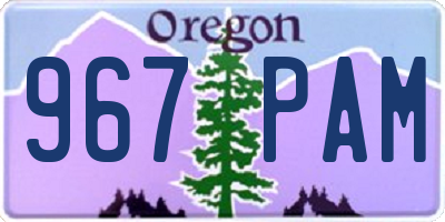 OR license plate 967PAM