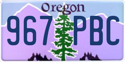 OR license plate 967PBC