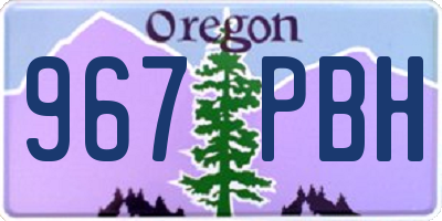 OR license plate 967PBH