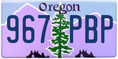 OR license plate 967PBP