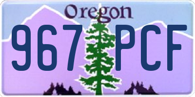 OR license plate 967PCF
