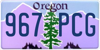 OR license plate 967PCG