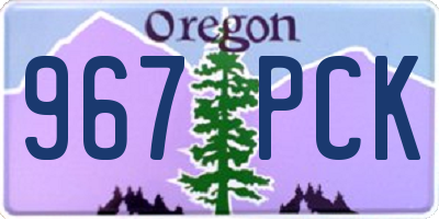 OR license plate 967PCK