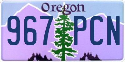 OR license plate 967PCN