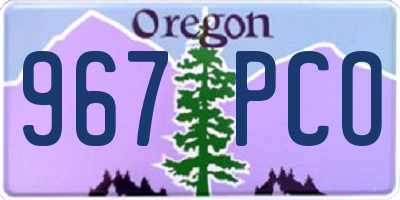 OR license plate 967PCO