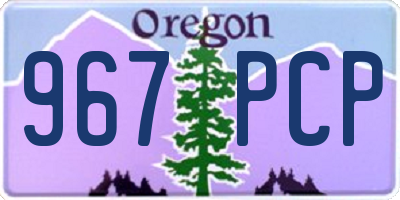 OR license plate 967PCP