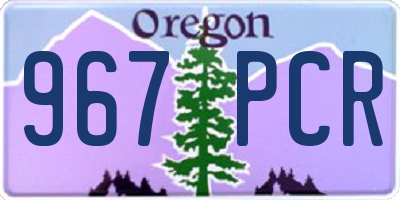 OR license plate 967PCR