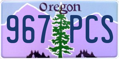 OR license plate 967PCS