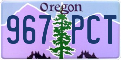 OR license plate 967PCT