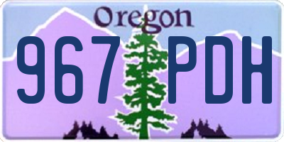 OR license plate 967PDH