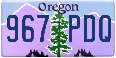 OR license plate 967PDQ