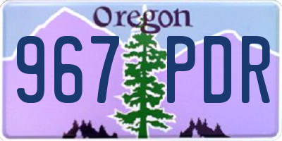 OR license plate 967PDR