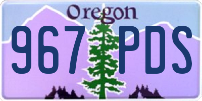 OR license plate 967PDS