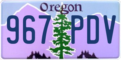 OR license plate 967PDV