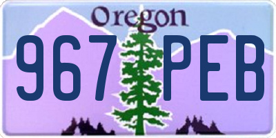 OR license plate 967PEB