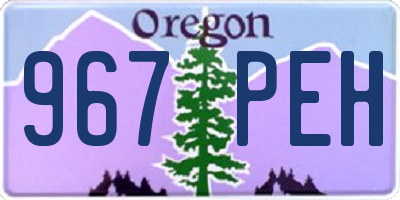 OR license plate 967PEH