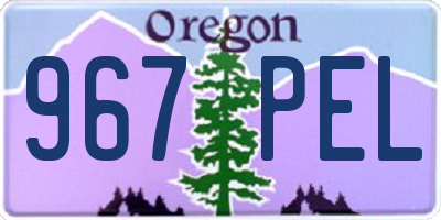 OR license plate 967PEL