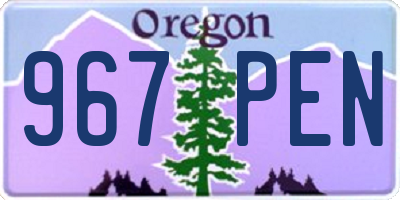 OR license plate 967PEN