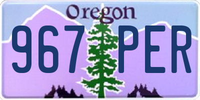 OR license plate 967PER
