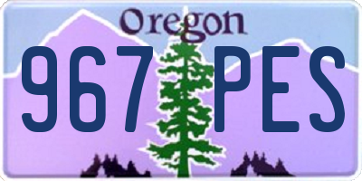 OR license plate 967PES