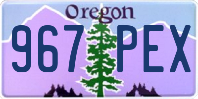 OR license plate 967PEX