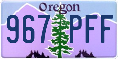 OR license plate 967PFF