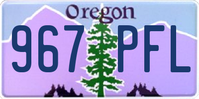OR license plate 967PFL
