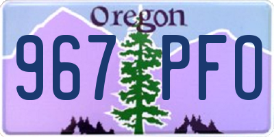 OR license plate 967PFO