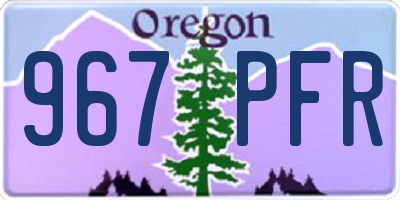 OR license plate 967PFR