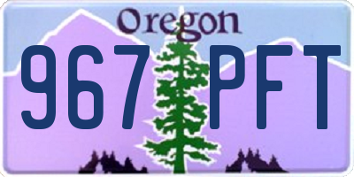 OR license plate 967PFT