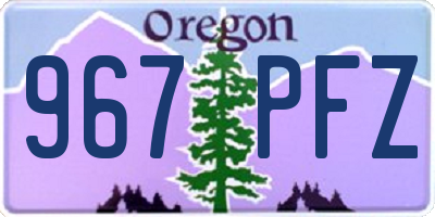 OR license plate 967PFZ