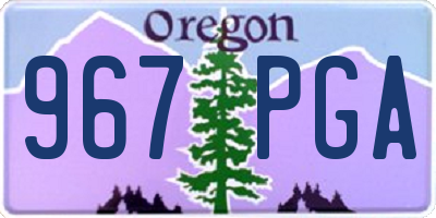 OR license plate 967PGA