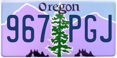 OR license plate 967PGJ