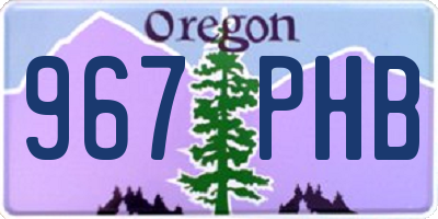 OR license plate 967PHB