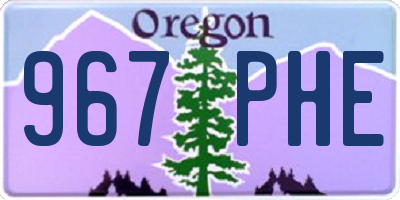 OR license plate 967PHE