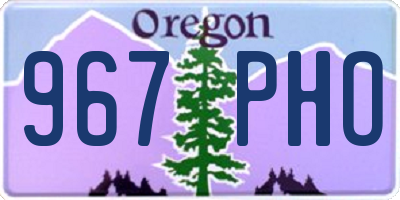 OR license plate 967PHO