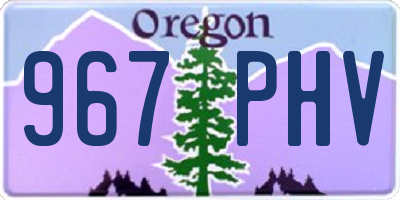 OR license plate 967PHV