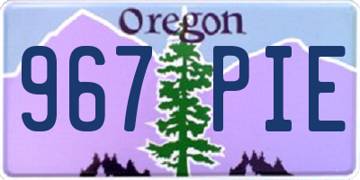 OR license plate 967PIE