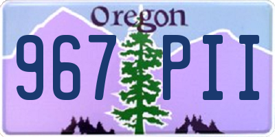 OR license plate 967PII