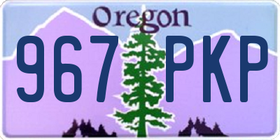 OR license plate 967PKP