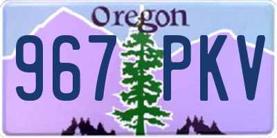 OR license plate 967PKV