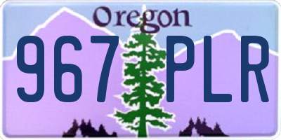 OR license plate 967PLR