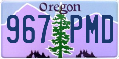 OR license plate 967PMD