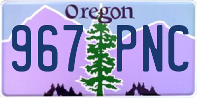 OR license plate 967PNC
