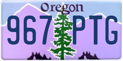OR license plate 967PTG