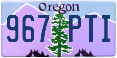 OR license plate 967PTI