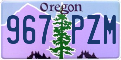 OR license plate 967PZM