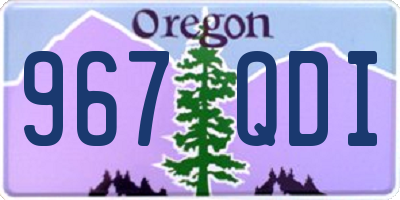 OR license plate 967QDI
