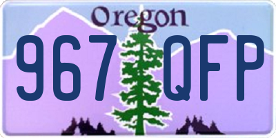 OR license plate 967QFP